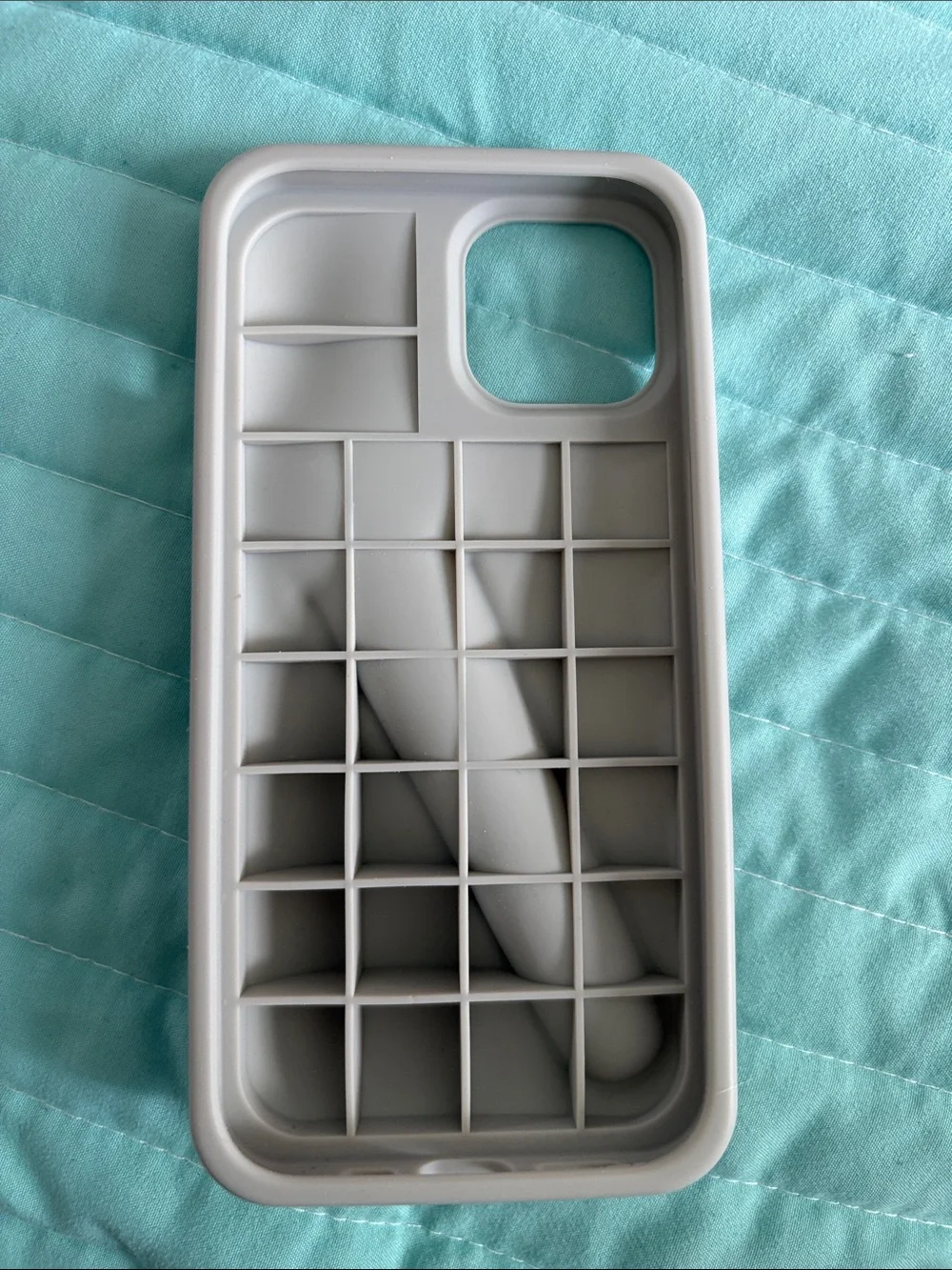 RHODE Soft-Touch Light Gray Phone Case with Integrated Grip